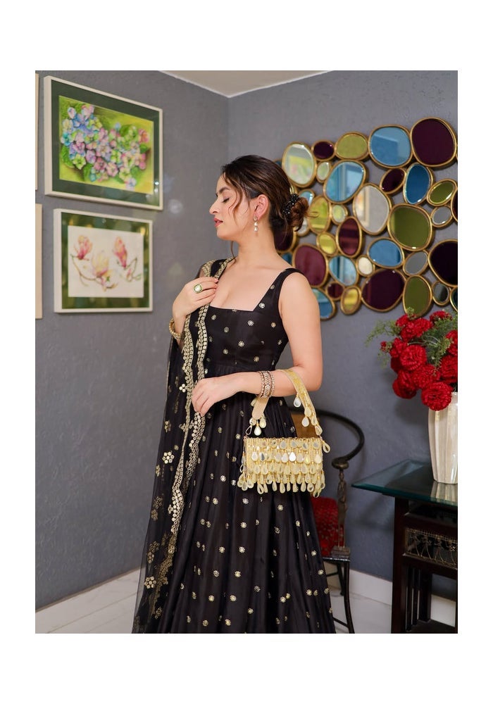 Malishka Export Black Anarkali Dress for Women - Image 5